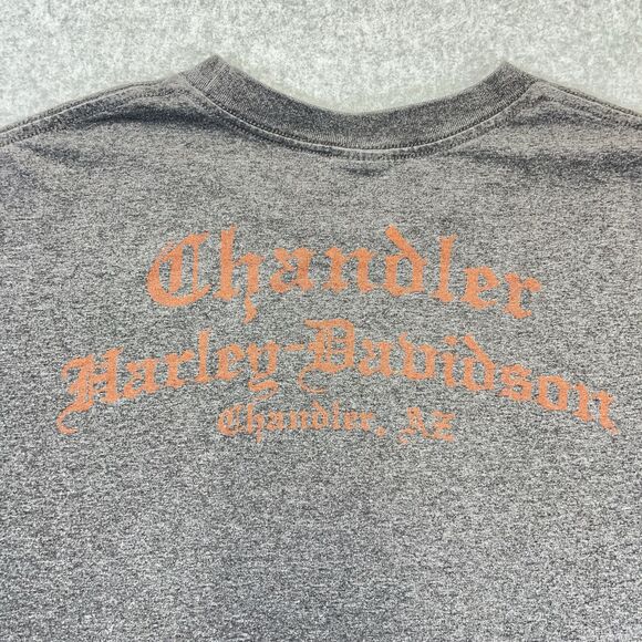 Harley Davidson 2011 Chandler AZ Mens 3XL - 4XL Gray T-Shirt USA Y2K READ - Picture 7 of 9